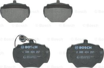 BOSCH 0 986 424 267 - Тормозные колодки, дисковые, комплект parts5.com