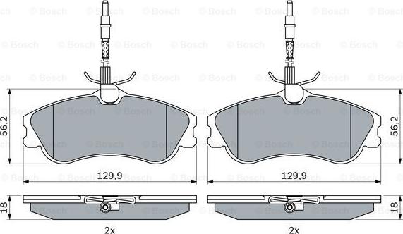 BOSCH 0 986 424 223 - Тормозные колодки, дисковые, комплект parts5.com