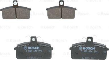 BOSCH 0 986 424 274 - Тормозные колодки, дисковые, комплект parts5.com