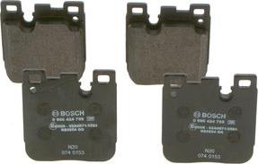 BOSCH 0 986 424 755 - Тормозные колодки, дисковые, комплект parts5.com