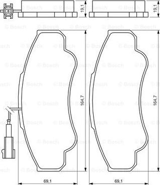 BOSCH 0 986 424 769 - Тормозные колодки, дисковые, комплект parts5.com