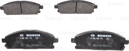 BOSCH 0 986 424 715 - Тормозные колодки, дисковые, комплект parts5.com