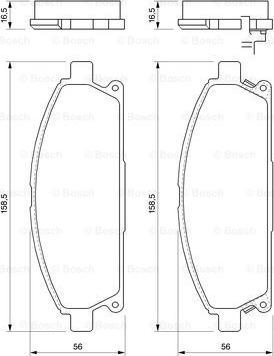 BOSCH 0 986 424 715 - Тормозные колодки, дисковые, комплект parts5.com