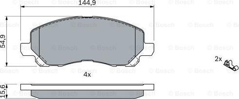 BOSCH 0 986 424 716 - Тормозные колодки, дисковые, комплект parts5.com