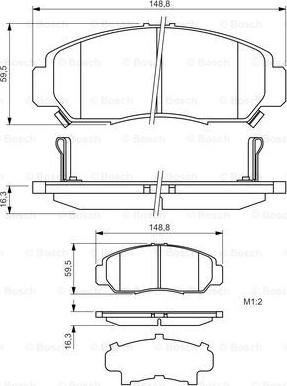 BOSCH 0 986 424 722 - Тормозные колодки, дисковые, комплект parts5.com