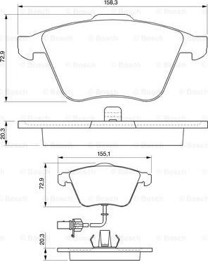 BOSCH 0 986 424 779 - Тормозные колодки, дисковые, комплект parts5.com