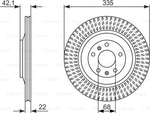 BOSCH 0 986 479 591 - Тормозной диск parts5.com