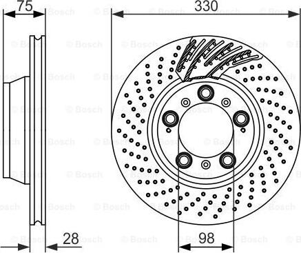 BOSCH 0 986 479 581 - Тормозной диск parts5.com