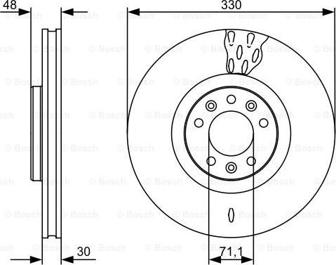 BOSCH 0 986 479 529 - Тормозной диск parts5.com