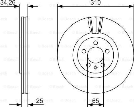 BOSCH 0 986 479 642 - Тормозной диск parts5.com