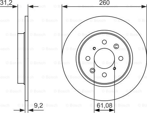 BOSCH 0 986 479 051 - Тормозной диск parts5.com