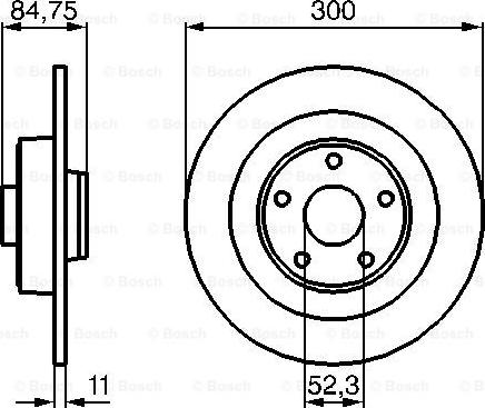 BOSCH 0 986 479 083 - Тормозной диск parts5.com