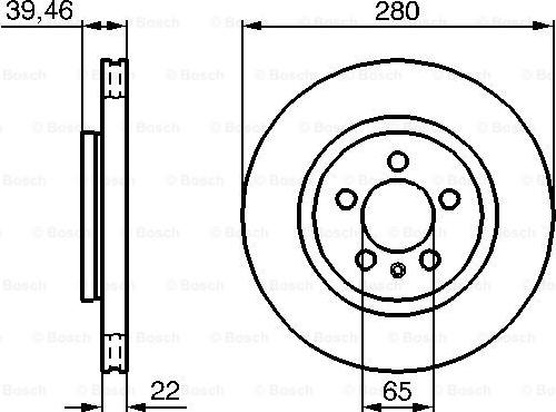 BOSCH 0 986 479 156 - Тормозной диск parts5.com