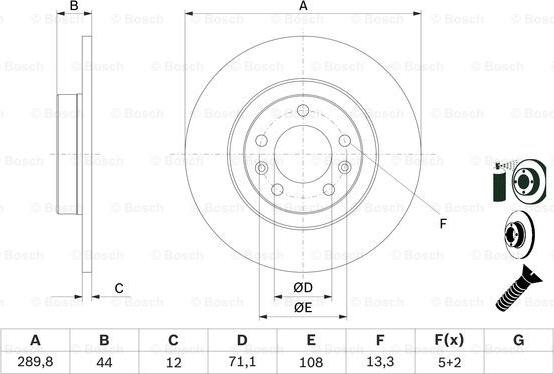 BOSCH 0 986 479 130 - Тормозной диск parts5.com