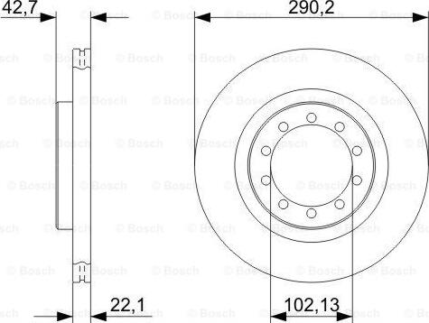 BOSCH 0 986 479 343 - Тормозной диск parts5.com