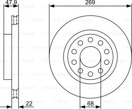 BOSCH 0 986 479 366 - Тормозной диск parts5.com