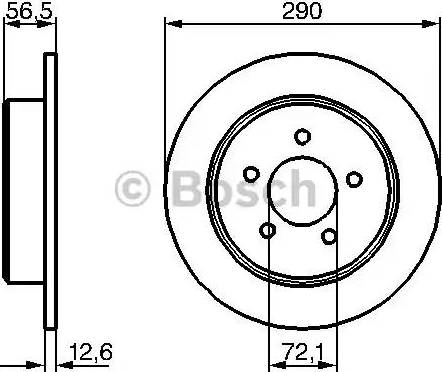 BOSCH 0 986 479 205 - Тормозной диск parts5.com