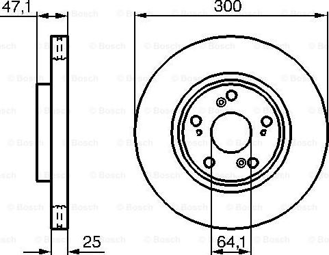 BOSCH 0 986 479 227 - Тормозной диск parts5.com