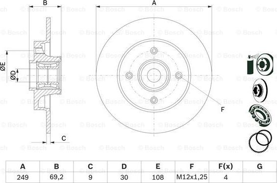 BOSCH 0 986 479 275 - Тормозной диск parts5.com