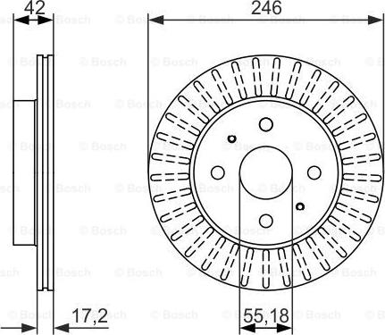 BOSCH 0 986 479 769 - Тормозной диск parts5.com