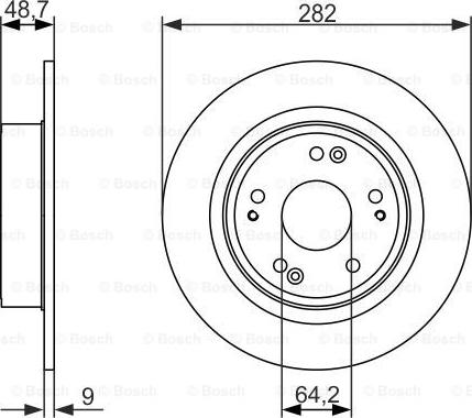 BOSCH 0 986 479 738 - Тормозной диск parts5.com