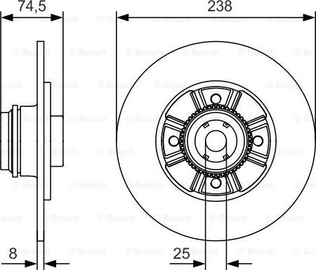 BOSCH 0 986 479 A48 - Тормозной диск parts5.com