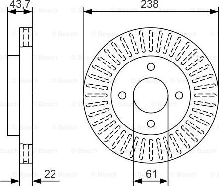 BOSCH 0 986 479 A87 - Тормозной диск parts5.com