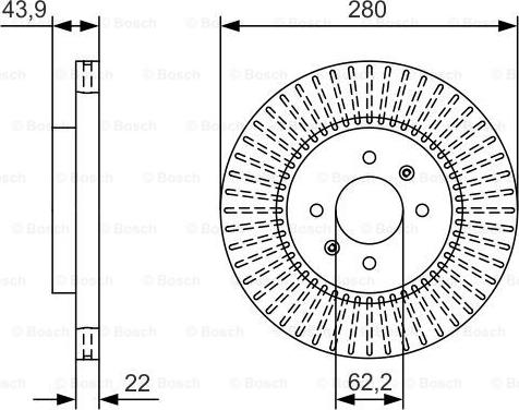 BOSCH 0 986 479 B05 - Тормозной диск parts5.com