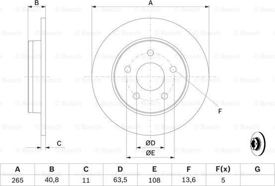 BOSCH 0 986 479 B80 - Тормозной диск parts5.com