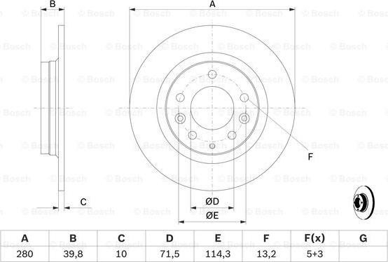 BOSCH 0 986 479 B77 - Тормозной диск parts5.com