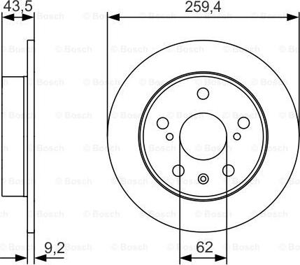 BOSCH 0 986 479 C44 - Тормозной диск parts5.com