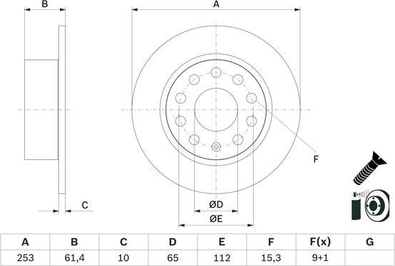 BOSCH 0 986 479 E00 - Тормозной диск parts5.com