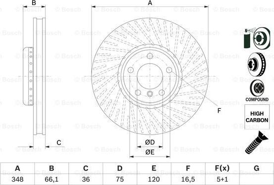 BOSCH 0 986 479 E18 - Тормозной диск parts5.com