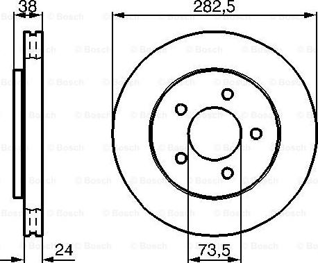 BOSCH 0 986 478 983 - Тормозной диск parts5.com