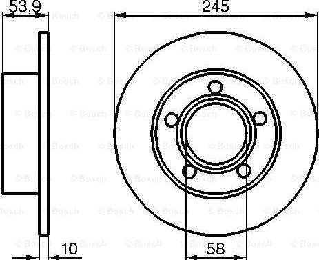 BOSCH 0 986 478 461 - Тормозной диск parts5.com