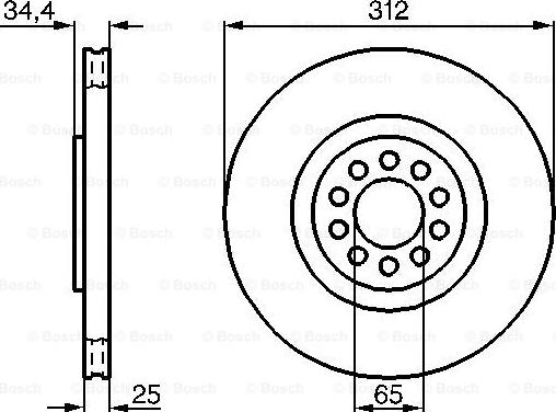 BOSCH 0 986 478 467 - Тормозной диск parts5.com