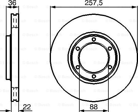 BOSCH 0 986 478 596 - Тормозной диск parts5.com