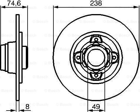 BOSCH 0 986 478 557 - Тормозной диск parts5.com