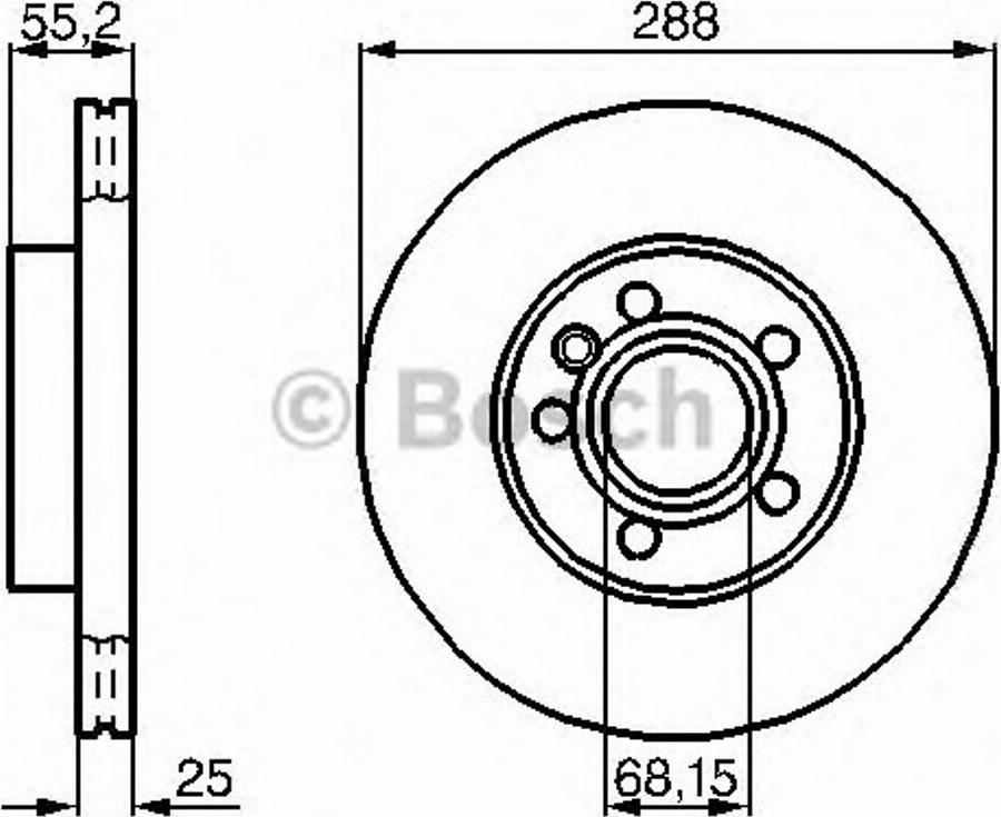 BOSCH 0 986 478 845 - Тормозной диск parts5.com