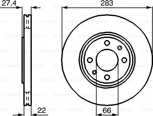 BOSCH 0 986 478 834 - Тормозной диск parts5.com