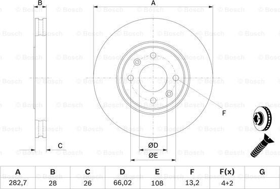 BOSCH 0 986 478 831 - Тормозной диск parts5.com