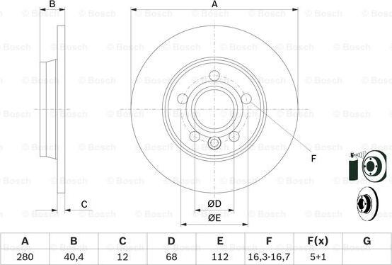 BOSCH 0 986 478 871 - Тормозной диск parts5.com