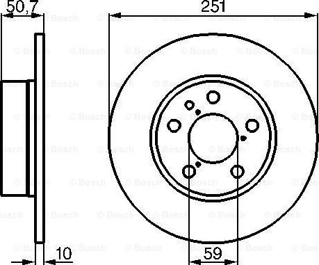 BOSCH 0 986 479 B31 - Тормозной диск parts5.com