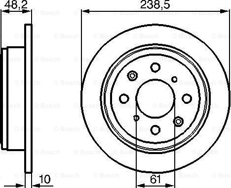 BOSCH 0 986 478 350 - Тормозной диск parts5.com