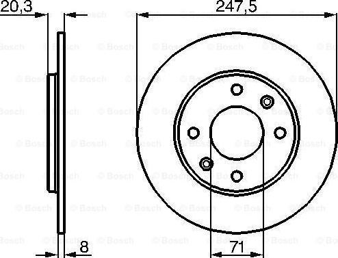 BOSCH 0 986 478 371 - Тормозной диск parts5.com