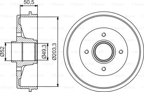 BOSCH 0 986 477 196 - Тормозной барабан parts5.com