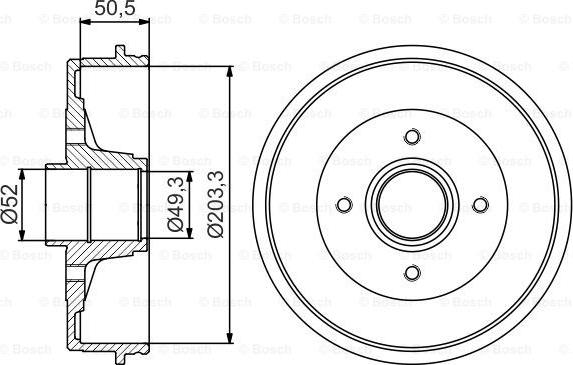 BOSCH 0 986 477 197 - Тормозной барабан parts5.com