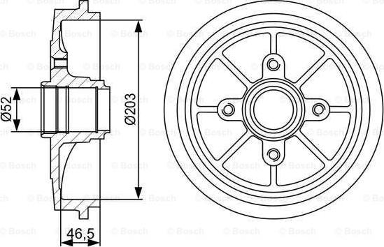 BOSCH 0 986 477 126 - Тормозной барабан parts5.com