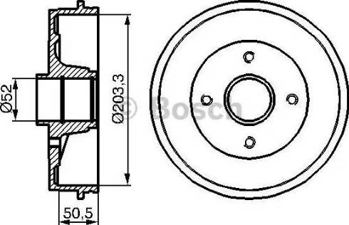 BOSCH 0 986 477 122 - Тормозной барабан parts5.com