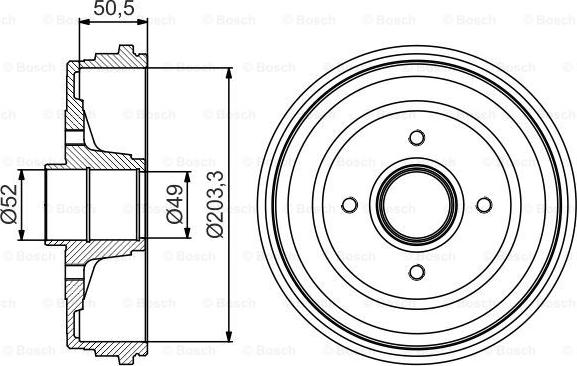 BOSCH 0 986 477 206 - Тормозной барабан parts5.com